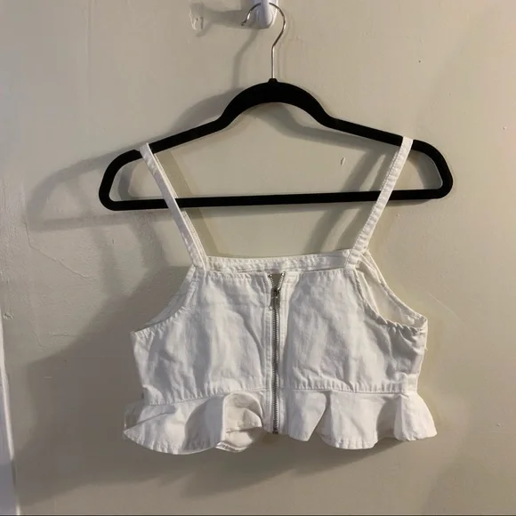 White Denim Top - Picture 4 of 7